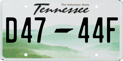 TN license plate D4744F