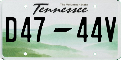 TN license plate D4744V