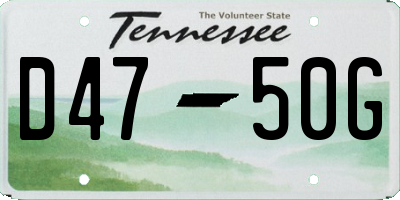 TN license plate D4750G