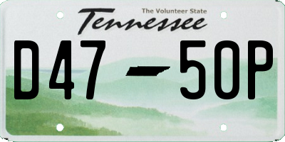 TN license plate D4750P