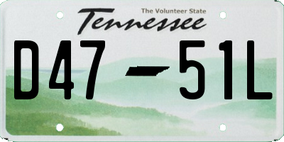 TN license plate D4751L