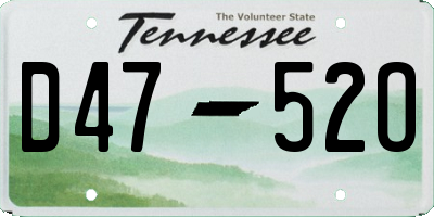 TN license plate D4752O