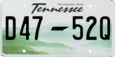 TN license plate D4752Q
