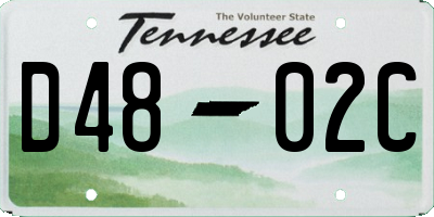 TN license plate D4802C