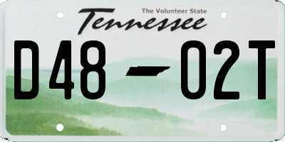 TN license plate D4802T