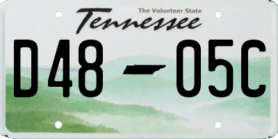 TN license plate D4805C
