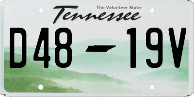 TN license plate D4819V