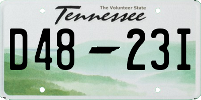 TN license plate D4823I