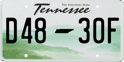 TN license plate D4830F
