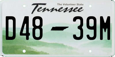 TN license plate D4839M