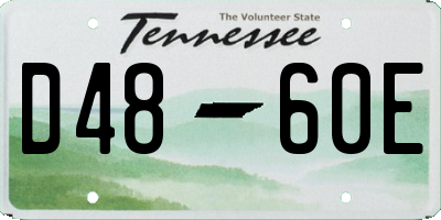 TN license plate D4860E
