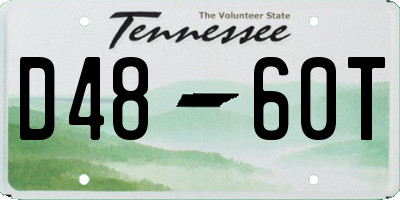 TN license plate D4860T