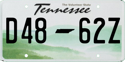 TN license plate D4862Z