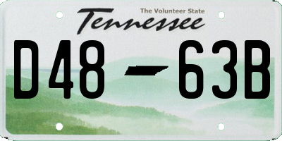 TN license plate D4863B