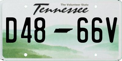 TN license plate D4866V