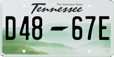 TN license plate D4867E