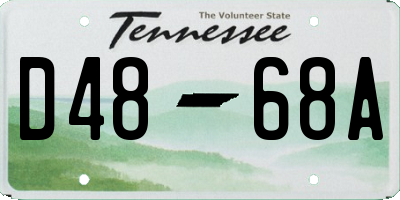 TN license plate D4868A