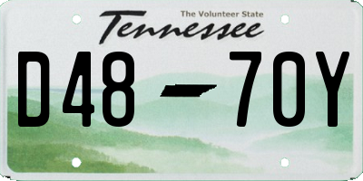 TN license plate D4870Y