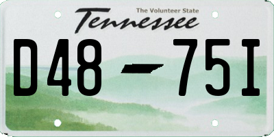 TN license plate D4875I