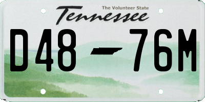 TN license plate D4876M