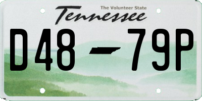 TN license plate D4879P