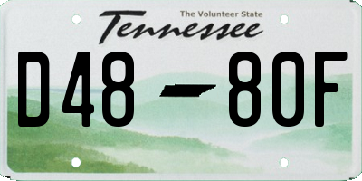 TN license plate D4880F