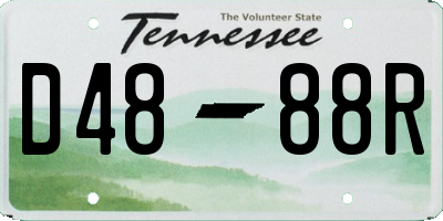 TN license plate D4888R