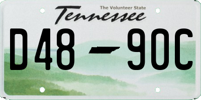 TN license plate D4890C