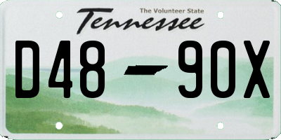 TN license plate D4890X