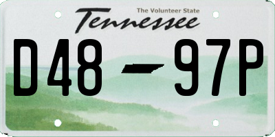 TN license plate D4897P