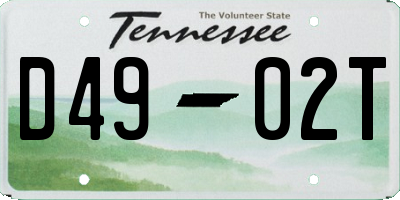 TN license plate D4902T