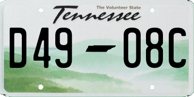 TN license plate D4908C