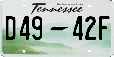 TN license plate D4942F