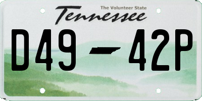 TN license plate D4942P