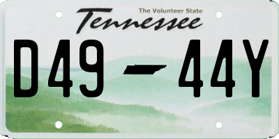 TN license plate D4944Y