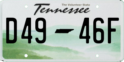 TN license plate D4946F