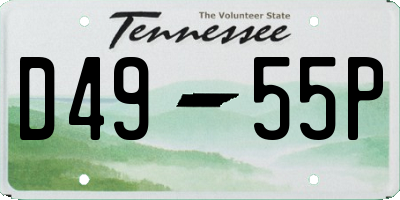 TN license plate D4955P