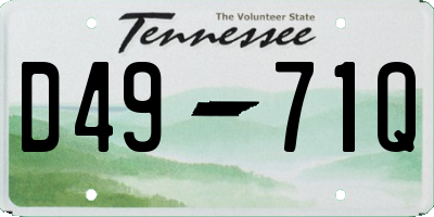 TN license plate D4971Q