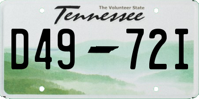 TN license plate D4972I