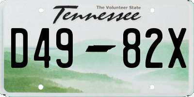 TN license plate D4982X