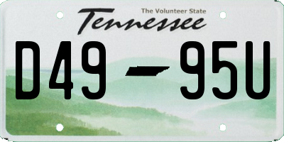 TN license plate D4995U