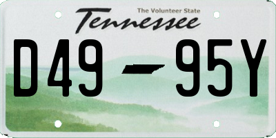 TN license plate D4995Y