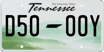 TN license plate D5000Y