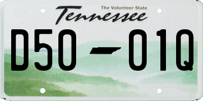 TN license plate D5001Q