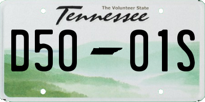 TN license plate D5001S