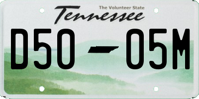 TN license plate D5005M