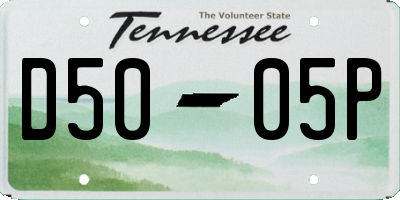 TN license plate D5005P