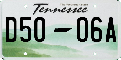TN license plate D5006A