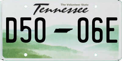 TN license plate D5006E