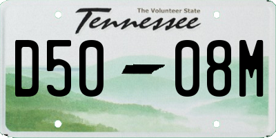TN license plate D5008M